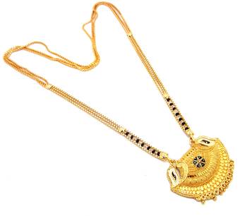 Yellow cubic zirconia mangalsutra 1