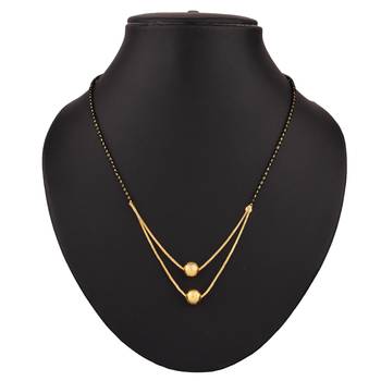 Yellow cubic zirconia mangalsutra 1