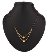 Yellow cubic zirconia mangalsutra