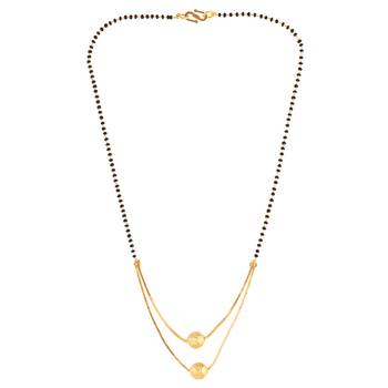 Yellow cubic zirconia mangalsutra 2