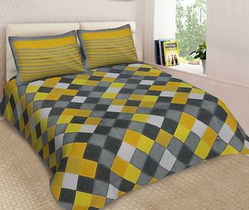 Jaipuri Sanganeri Prints Cotton Bed Sheet For Double Bed With Two Pillow Cover Size 90 x 100 Inch 1