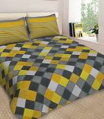 Jaipuri Sanganeri Prints Cotton Bed Sheet For Double Bed With Two Pillow Cover Size 90 x 100 Inch