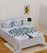 Jaipuri Sanganeri Prints Cotton Bed Sheet For Double Bed With Two Pillow Cover Size 90 x 100 Inch