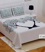 Jaipuri Sanganeri Prints Cotton Bed Sheet For Double Bed With Two Pillow Cover Size 90 x 100 Inch