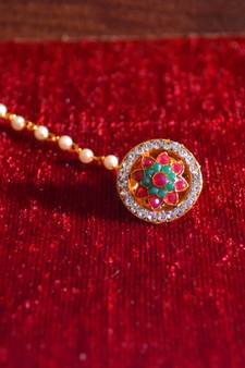 American Diamond work maang-tikka or borla hair maangtikka accessory
