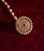 American Diamond meenakari work maang-tikka or borla hair maangtikka accessory