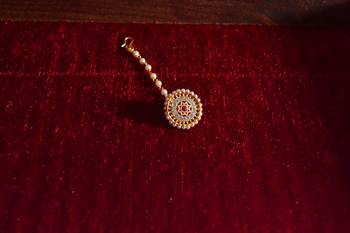 American Diamond meenakari work maang-tikka or borla hair maangtikka accessory 3