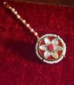 Kundan meenakari work maang-tikka or borla hair maangtikka accessory