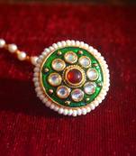 Kundan meenakari work maang-tikka or borla hair maangtikka accessory