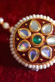  Kundan meenakari work maang-tikka or borla hair maangtikka accessory
