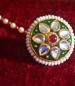  Kundan meenakari work maang-tikka or borla hair maangtikka accessory
