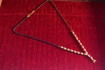 Gold diamond mangalsutra 5