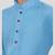 HLOOM Blue plain cotton boys-kurta-pyjama