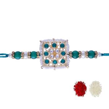 Ethnic Designer Pearl Beads Studded for MenBrother Bhaiya for Rakshabhandan  3