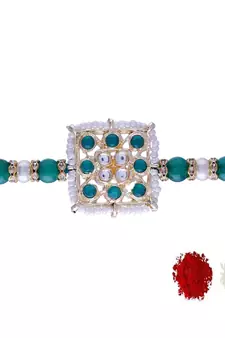 Ethnic Designer Pearl Beads Studded for MenBrother Bhaiya for Rakshabhandan 