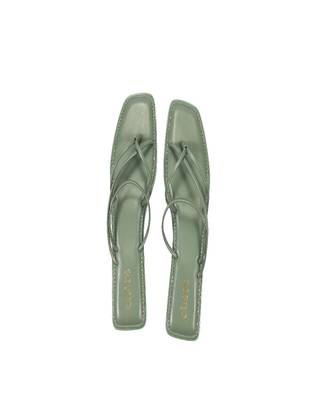 Women Green Uber Stylish  Solid Strappy Open Toe Flats 1