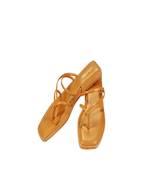 Women Yellow Uber Stylish Solid Strappy Open Toe Flats