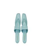 Women Pastel Blue Solid Triangle Design Open Toe Flats