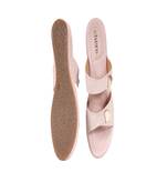 Pink Double Buckled Strap Sandals