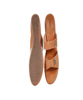 Tan Double Buckled Strap Sandals 2