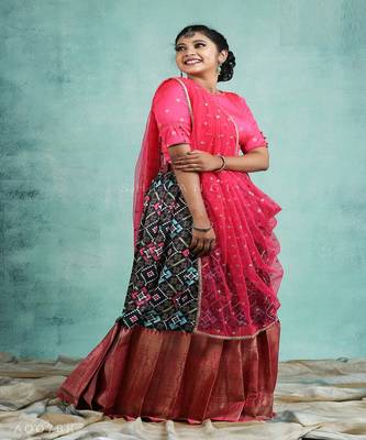Girls Silk Patola Lehenga 1