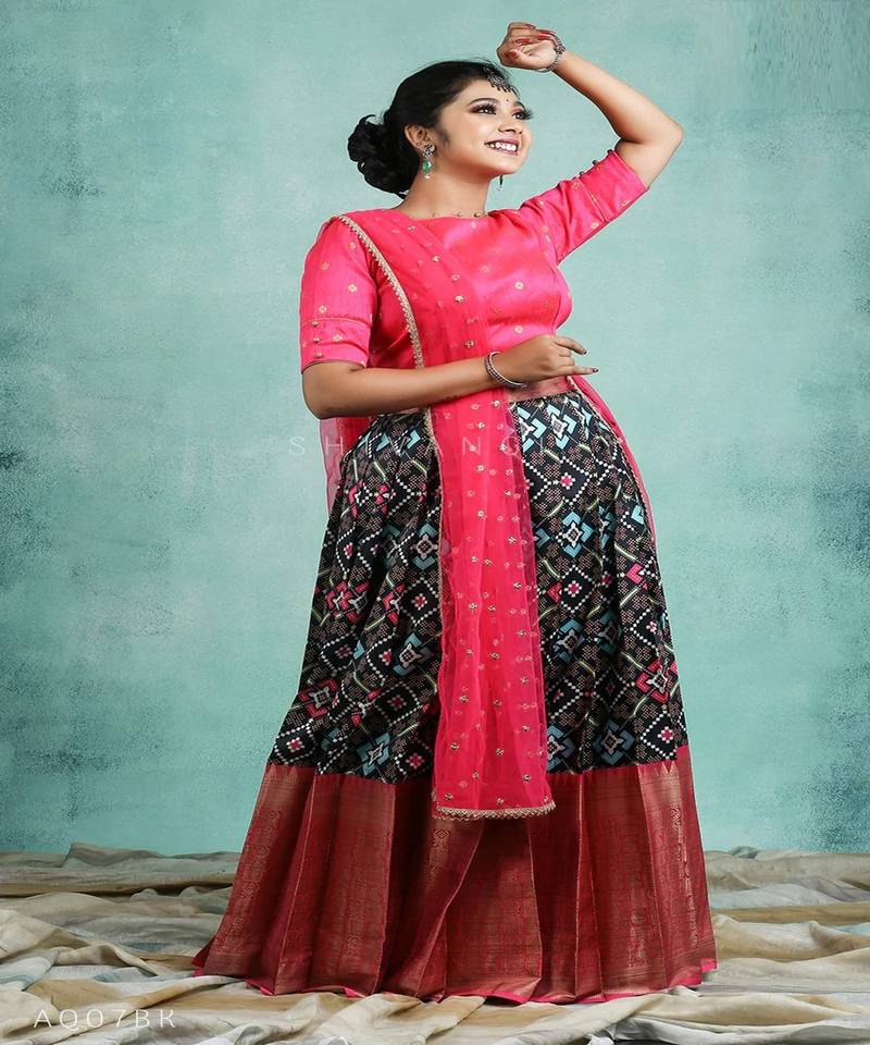 Girls Silk Patola Lehenga