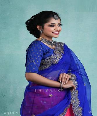 Girls Pink Silk Paithani Half Saree | Langa Davani 4