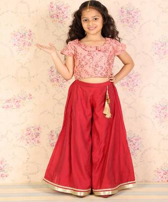 KID1 Ria Crop Top With Flare Plazzo 1