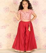 KID1 Ria Crop Top With Flare Plazzo