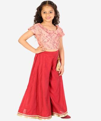 KID1 Ria Crop Top With Flare Plazzo 3