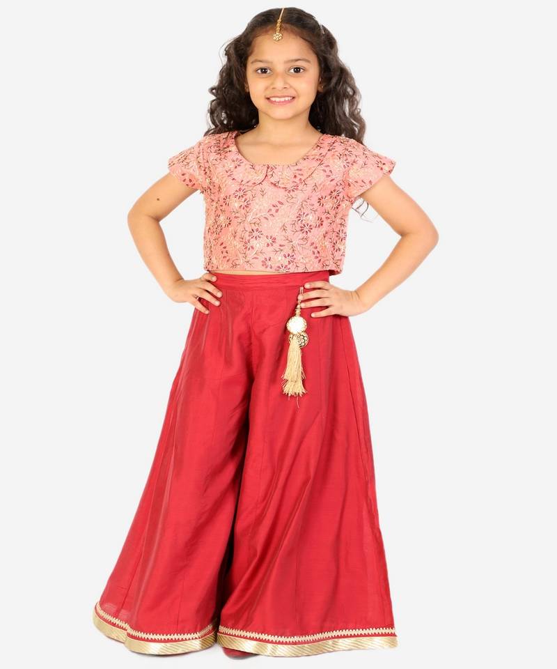 KID1 Ria Crop Top With Flare Plazzo