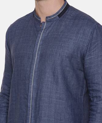 Blue Linen Shirt 3