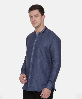 Blue Linen Shirt 4