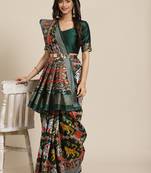 Auspicious Green Patola Weaving Silk Designer Saree