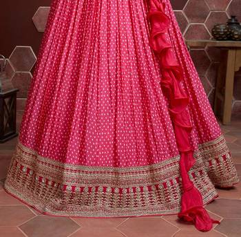 pink lehenga set choli with dupatta for women 3