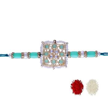 Ethnic Designer Pearl Beads Studded for MenBrother Bhaiya for Rakshabhandan  3