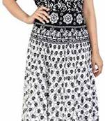 Vastravilla Women's Cotton Febric Sleeveless Printed Jaipuri Dress ( Maxi) Free Size  Adjust With Belt