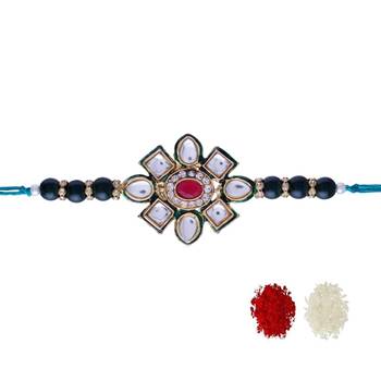 Ethnic Designer Pearl Beads Studded for MenBrother Bhaiya for Rakshabhandan (R080G) 3