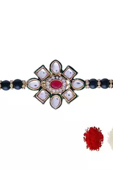 Ethnic Designer Pearl Beads Studded for MenBrother Bhaiya for Rakshabhandan (R080G)