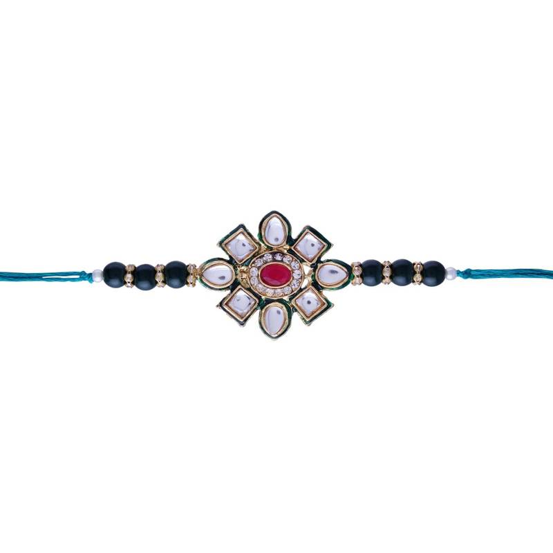 Ethnic Designer Pearl Beads Studded for MenBrother Bhaiya for Rakshabhandan (R080G)