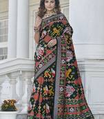 Convivial Black Patola Weaving Silk Designer Saree