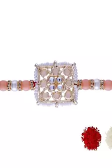 Ethnic Designer Pearl Beads Studded for MenBrother Bhaiya for Rakshabhandan 