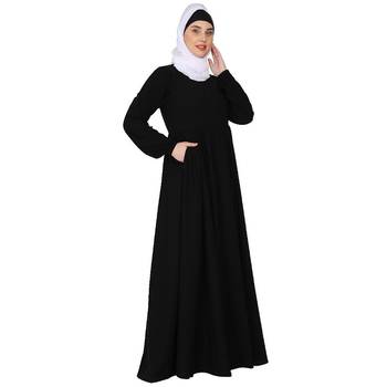 Umbrella cut abaya- Black 2