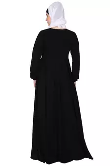 Umbrella cut abaya- Black