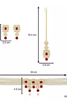 Traditional Pearl & Kundan Necklace Set with Maang Tikka for Women (ML224WM)