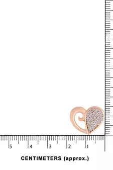 Rose Gold Plated Glittering Crystal AD Stone Heart Shaped Stud Earrings for Women & Girls 