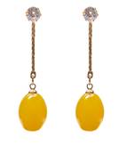 Yellow crystal earrings