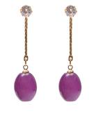 Purple crystal earrings