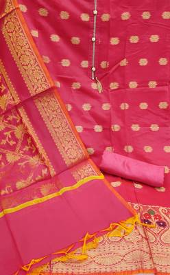 Pink embroidered banarasi salwar 2