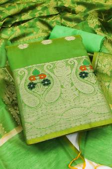 Green embroidered  salwar